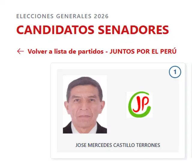 Información oficial del Jurado Nacional. Foto: JNE   