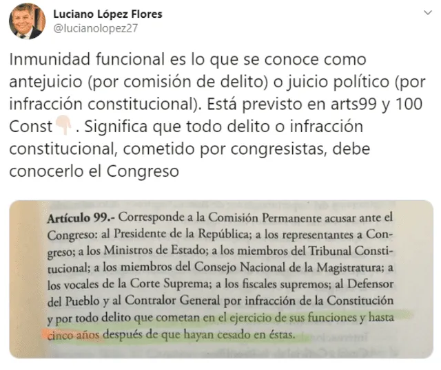 Captura del tweet de Luciano López.