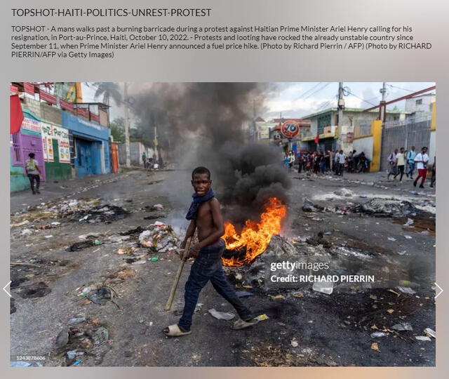  Imagen del 2022 relacionada con Haití. Foto: AFP.   