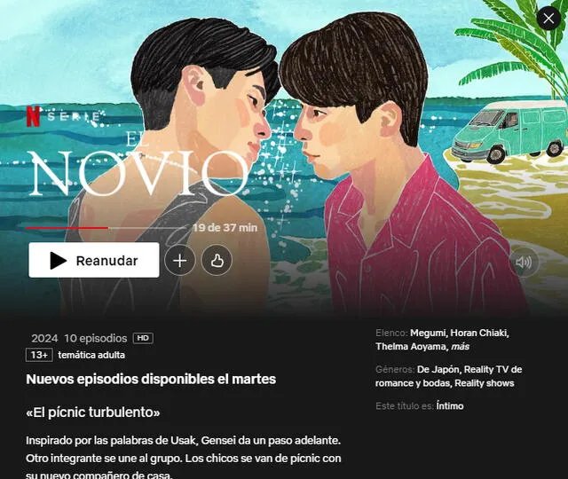  'El novio' reúne a participantes de distintos países, entre homosexuales y bisexuales. Foto: captura Netflix   