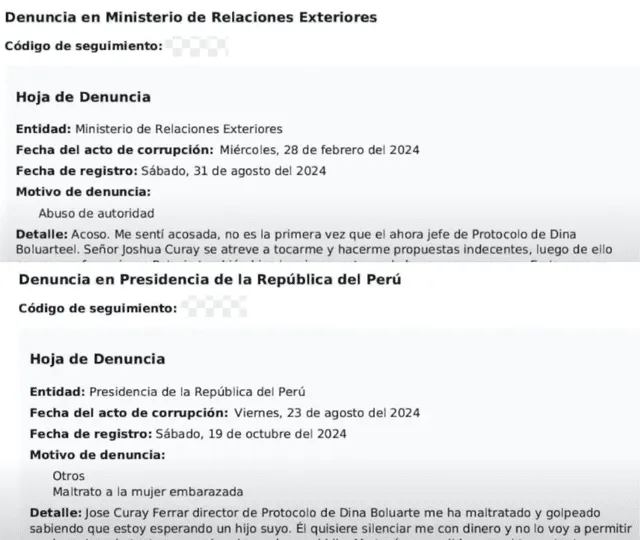  Denuncias realizadas contra José Joshua Curay Ferrer a través del sistema de denuncias ciudadanas del Estado. | Fotos: La Encerrona.   