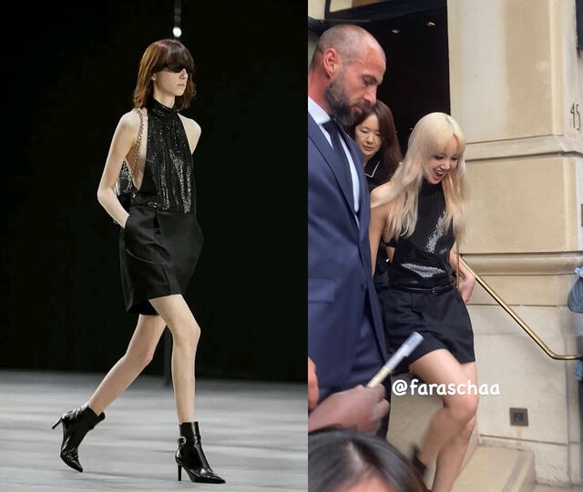 BLACKPINK Lisa desfile Celine Semana de la Moda de París Fashion Week outfit look