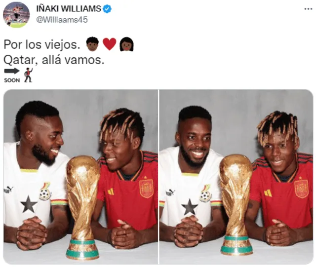 Nico e Iñaki Williams jugarán en Qatar 2022 por diferentes selecciones