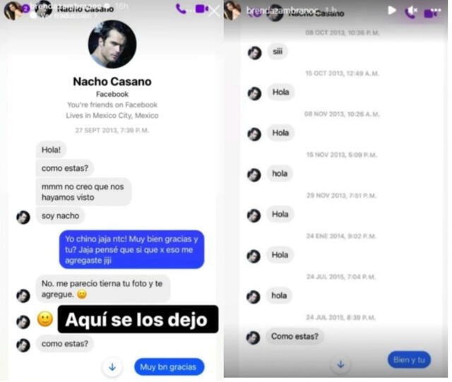 26.5.2022 | Publicación de Brenda Zambrano sobre Nacho Casano. Foto: captura Instagram