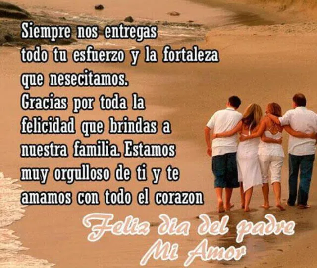 Las imágenes con frases emotivas para dedicar a tu esposo por el Día del Padre. (Foto: Difusión) Las imágenes con frases emotivas para dedicar a tu esposo por el Día del Padre. (Foto: Difusión)