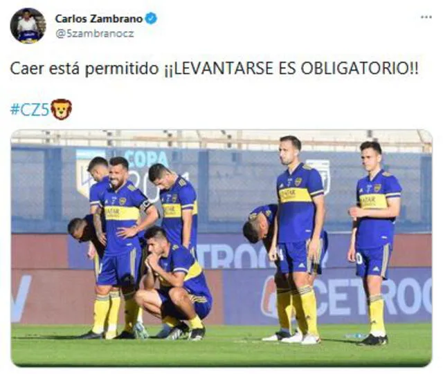Carlos Zambrano: post en Twitter