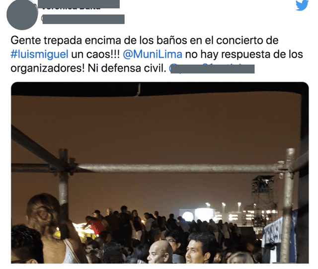 Usuarios critican organización de concierto de Luis Miguel. Foto: Twitter   