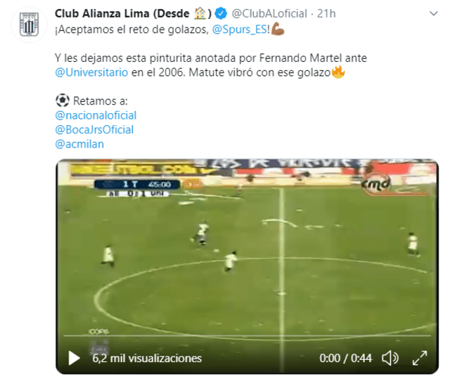 Tuit Alianza Lima