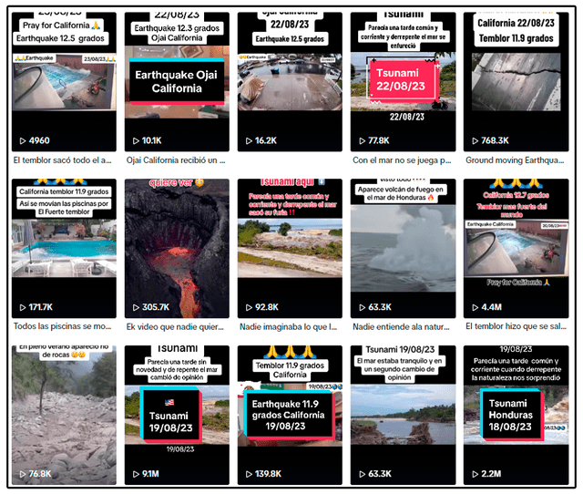 Los últimos días, el usuario ha publicado muchos videos sobre falsos sismos. Foto: composición LR/ Tiktok    