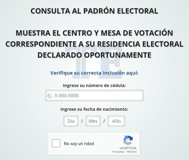 Panamá lanza Verifícate para que electores verifiquen su lugar de votación antes del 5 de mayo de 2024. Foto: Verifícate   