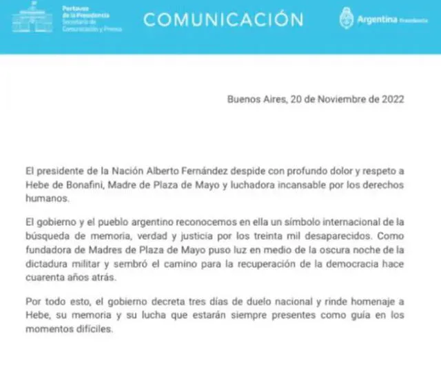 Foto: Gobierno de Argentina