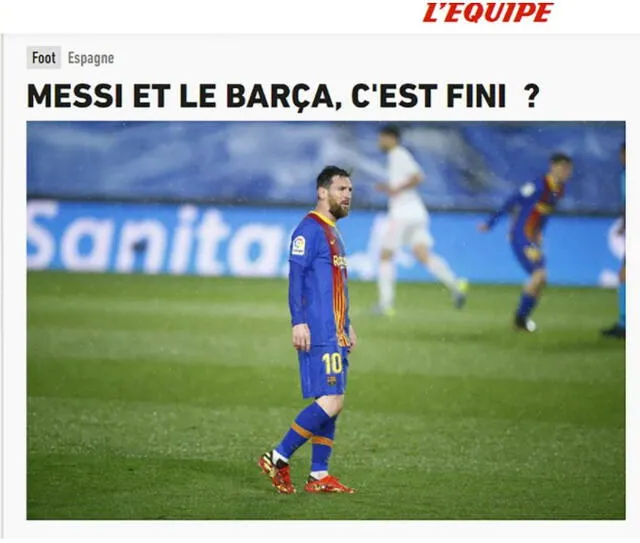 Prensa europea sorprendida por la salida de Messi. Foto: captura de pantalla