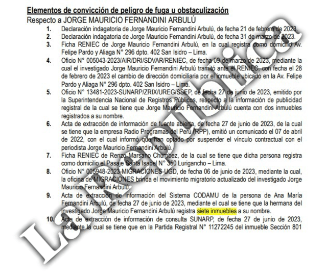  Inmuebles ubidados por la Fiscalía. Fuente: La República   