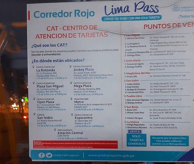 Lima Pass: ¿qué hacer si se te perdió la tarjeta de estudiante del corredor y Metropolitano?