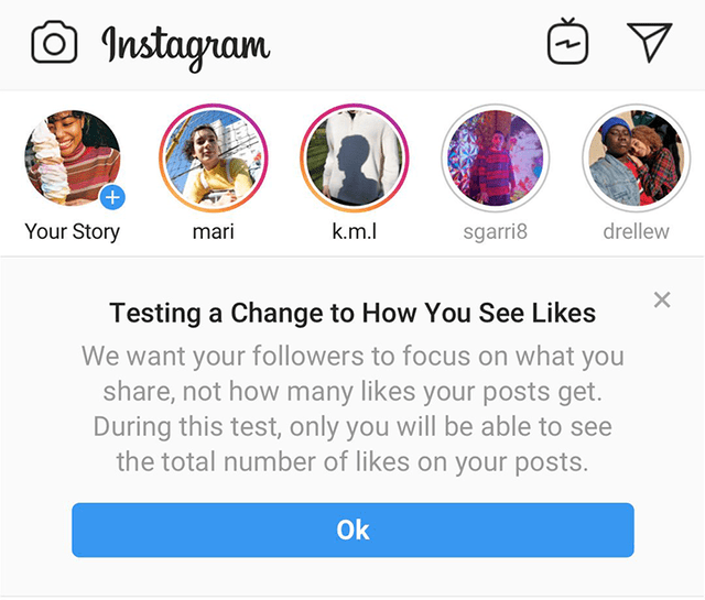 Instagram amplia su prueba de ocultar los likes a nivel mundial.