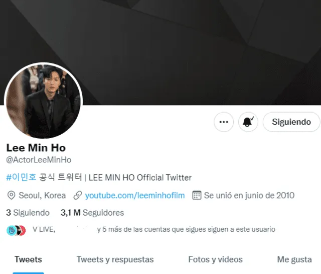 Lee Min Ho, Twitter