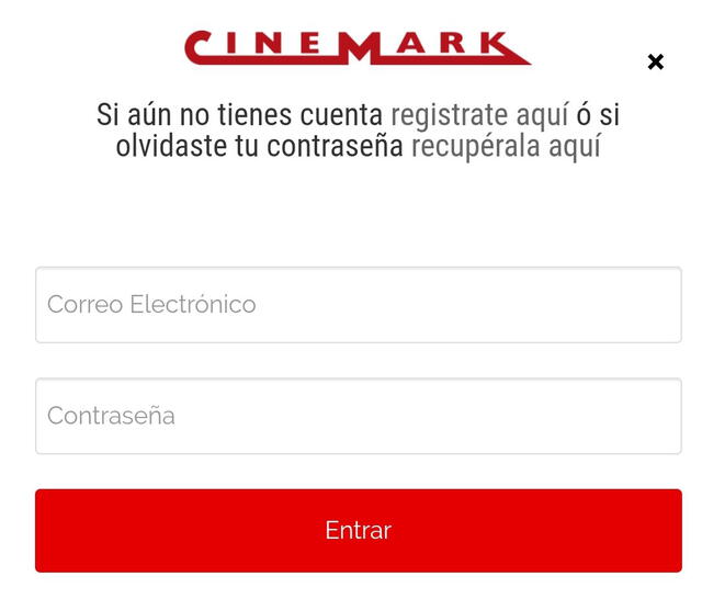 Tutorial para comprar entradas en Cinemark. Foto: captura
