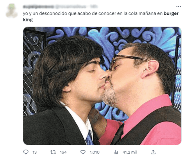  Meme "Día del beso". Foto: twitter   