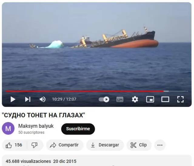  Video del 2015 relacionado a un hecho en Omán en 2013. Foto: captura en Youtube / Maksym balyuk.    
