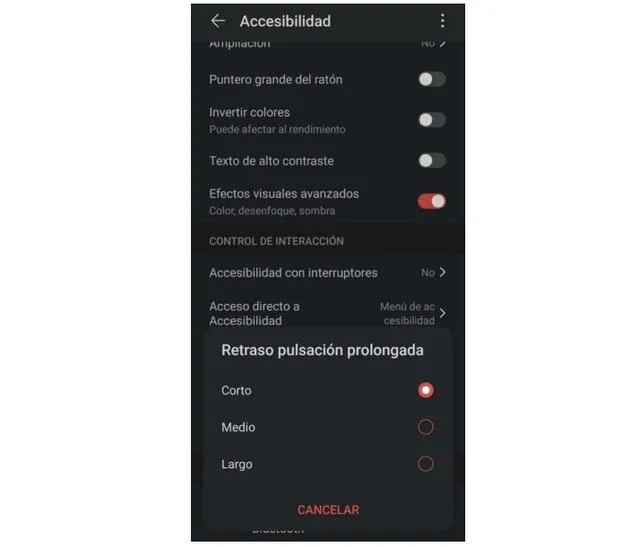 Así cambias la pulsación de pantalla prolongada en tu smartphone Android
