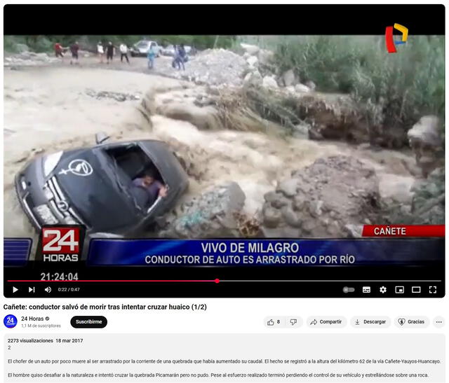 <em>Panamericana Televisión compartió el video viral en su fecha original. Foto: captura de YouTube</em>   