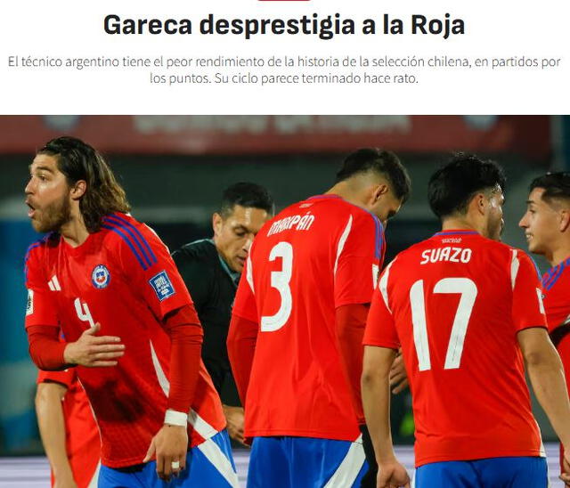 Medio chileno despotrica contra Ricardo Gareca. Foto: AS Chile.   