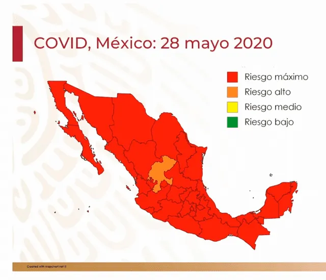 Mapa de coronavirus por estados en México