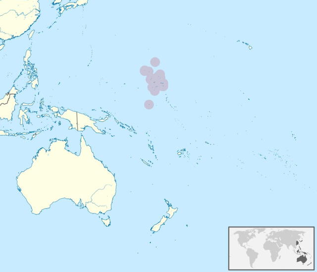 Mapa de las Islas Marshall. Foto: Wikipedia   