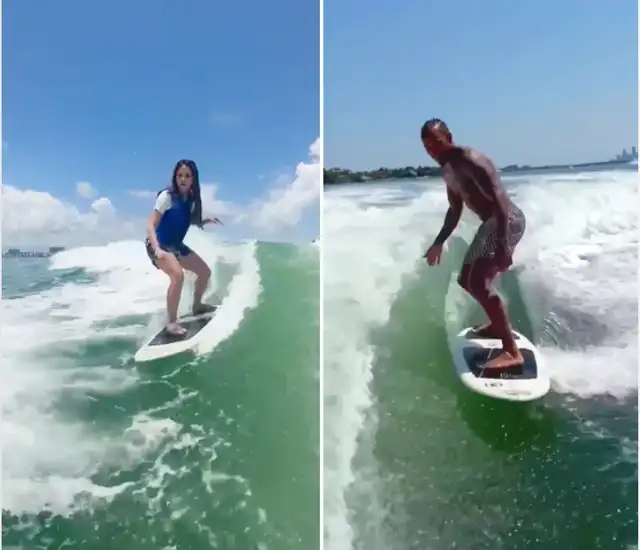 Shakira y Lewis Hamilton habrían ido a surfear juntos. Foto: composición LR/Instagram/Shakira/Lewis Hamilton   