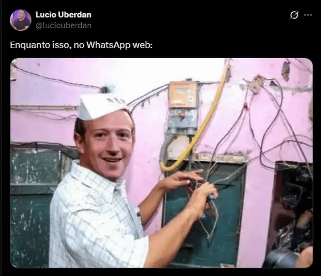  Reacción de usuario a caída de WhatsApp. Foto: X 