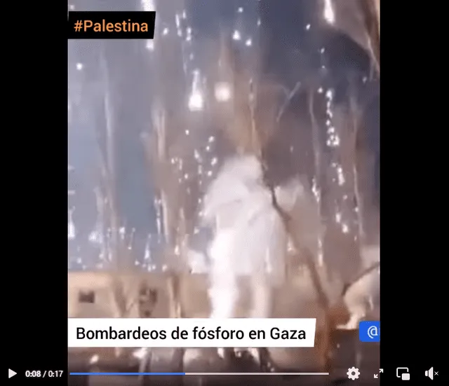  Video atribuido falsamente a la guerra de Israel y Hamás. Foto: captura en Facebook&nbsp;   