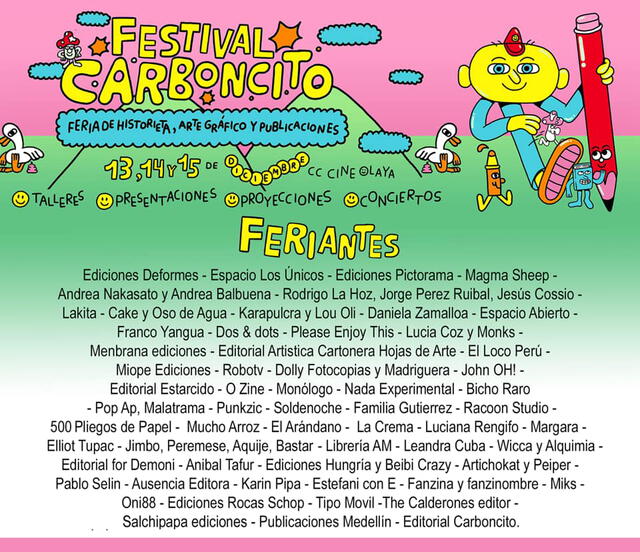 Feriantes del Festival Carboncito 2019