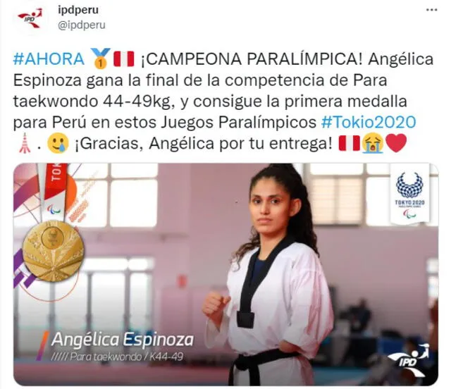Espinoza también había ganado el oro en Lima 2019. Foto: IPD