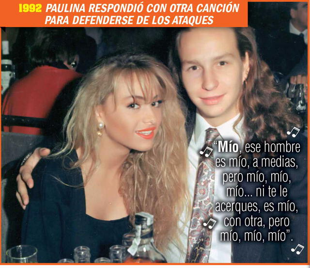 Paulina Rubio mantuvo un romance con Erik Rubín en los años 90. FOTO: Instagram / TVNotas