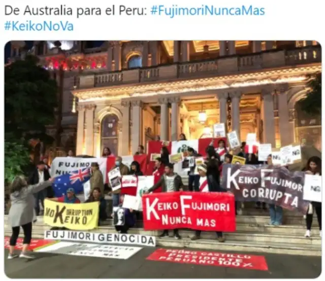 Marcha contra Keiko en Australia