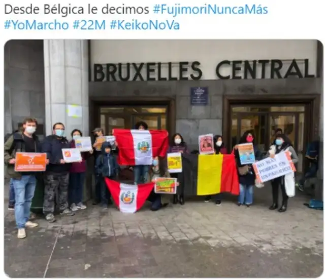 Marcha contra Keiko en Bélgica