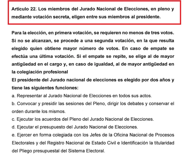  También apuntan a modificar la composición del JNE y la elección de su presidente.   