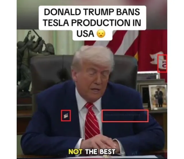 <em>En rojo, las irregularidades detectadas en el video viral. Foto: captura de X</em>   