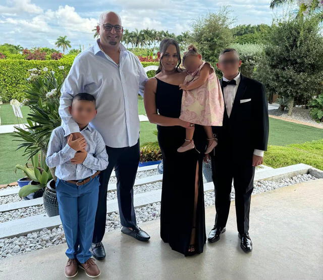  La familia de Antonio y Jessica se encuentra separada, debido a la detención del padre en 'Alligator Alcatraz'. Foto: El País   