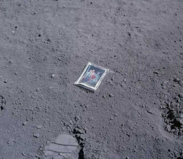 Fotografía del astronauta Charles Duke dejada durante la misión Apolo 16. Foto: NASA