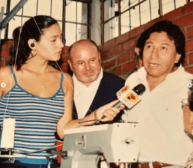 Verónica Linares entrevistando a Alejandro Toledo. Foto: Instagram. Verónica Linares entrevistando a Alejandro Toledo. Foto: Instagram.