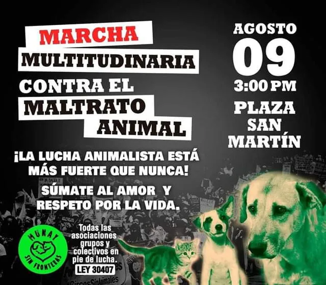 Marcha contra maltrato animal.