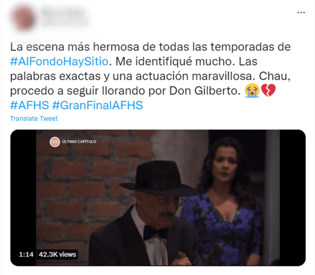 Don Gilberto en "Al fondo hay sitio". Foto: Twitter