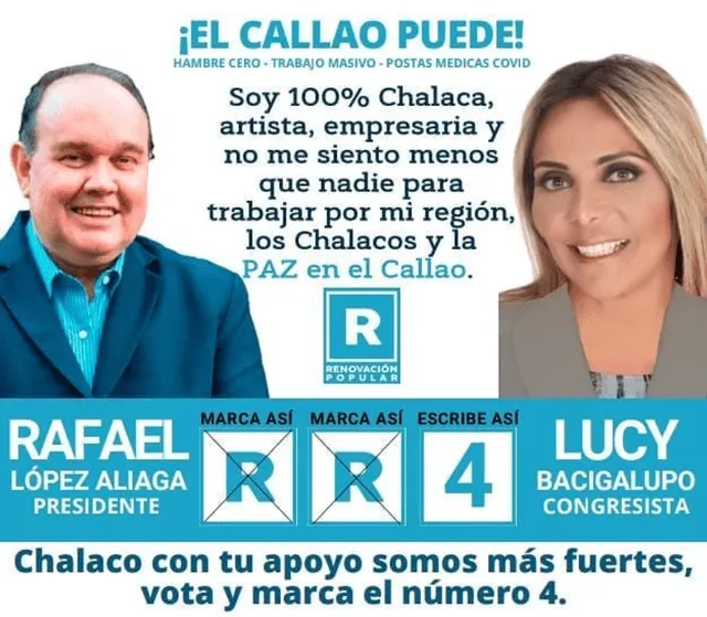 Lucy Bacigalupo postuló para el congreso en 2021. Foto: Lucy Bacigalupo/Instagram