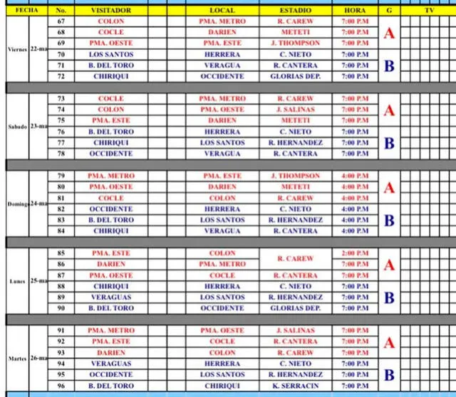 Calendario del Béisbol Mayor 2024. Foto: Fedebeis   