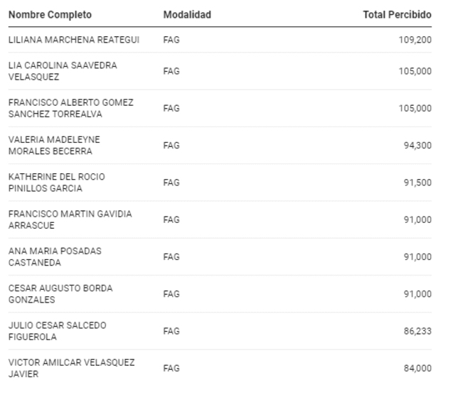 Lista de consejos de Dina Boluarte. Foto: El Foco. 