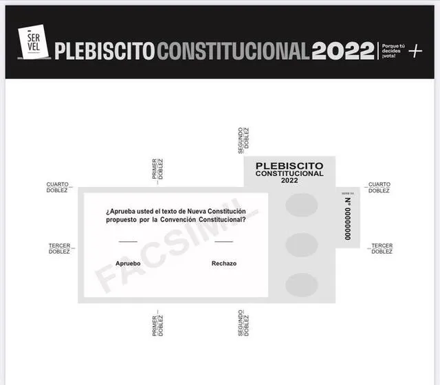 Cédula electoral del Plebiscito de Salida 2022