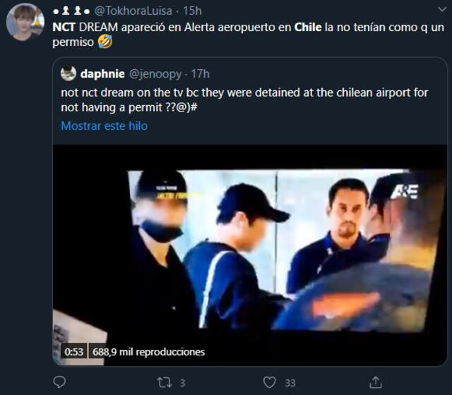 Comentarios de fans sobre NCT en Alto frontera de A&E. Foto: captura Twitter