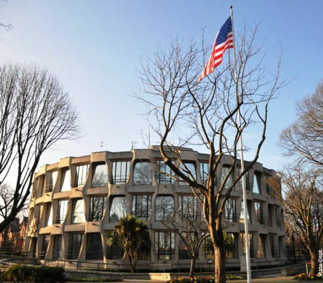 La embajada de Estados Unidos en Dublín, Irlanda, está sirviendo como prototipo para implementar la visa digital. Foto: US Embassy Dublin.    