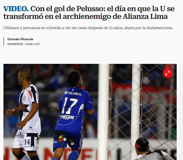  Prensa chilena recuerda el Alianza Lima vs U. de Chile del 2010. Foto: ADN   